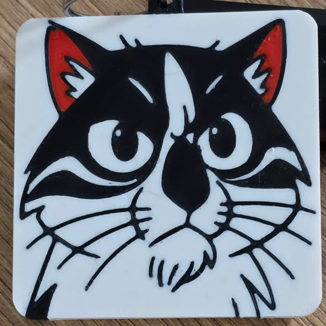 Angry cat Keychain