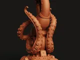Steampunk Octopus Headphone Stand Bronze Gear Desk Setup-3