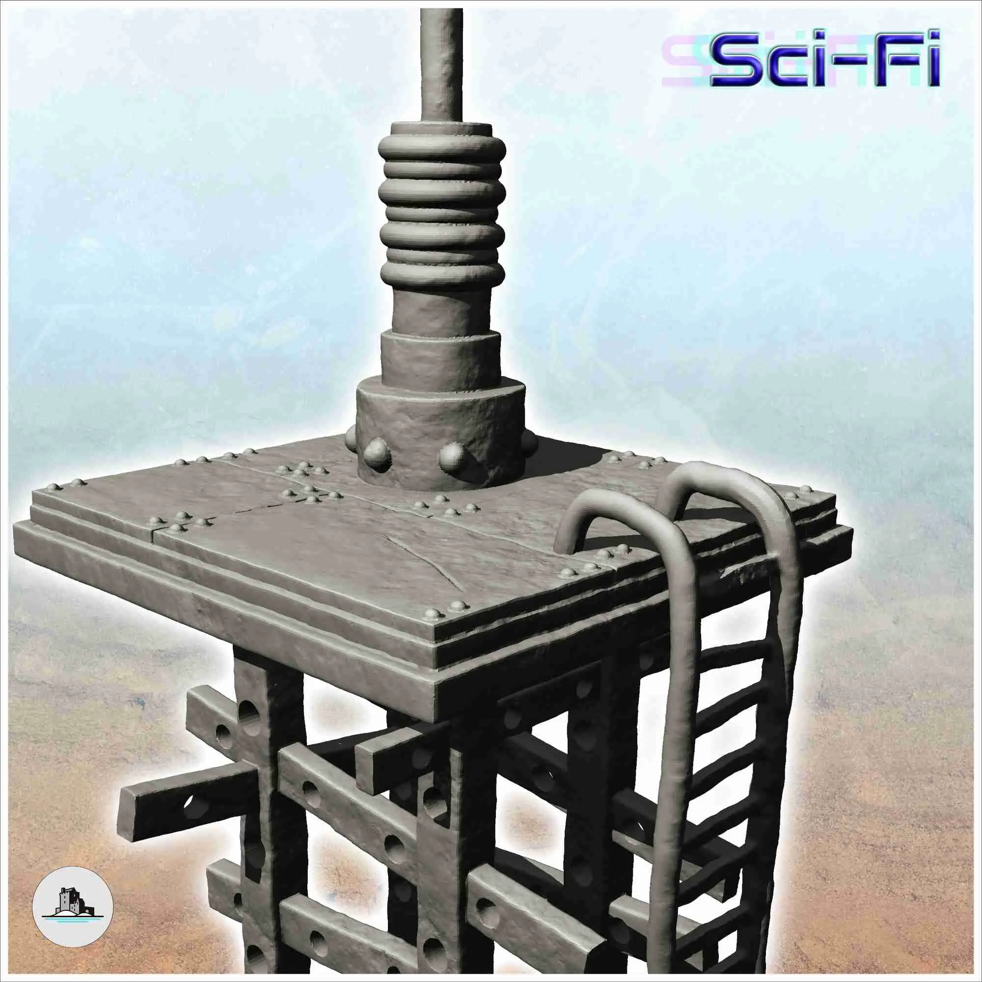 Transmission station with long distance antenna and communic