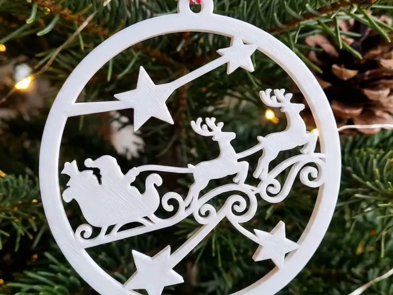 Christmas santa ornament
