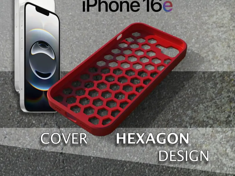 IPHONE 16e - Cover Hexagon Design