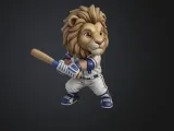 Lion Baseball Slugger Trophy-1