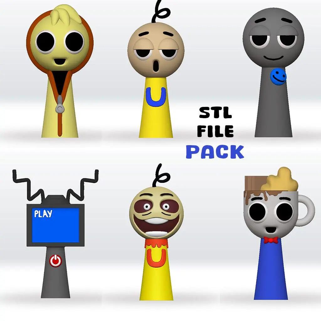 Sprunki OC Clock Sprunki Pyramixed, Mr tv, Polo Phase 4 STL