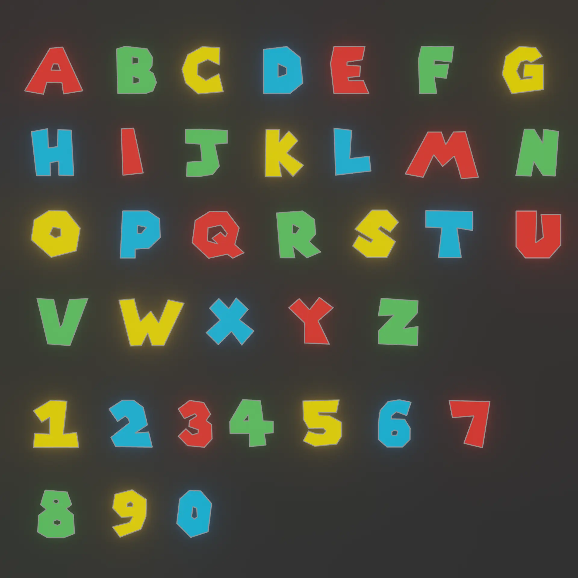 SUPER MARIO LETTERS