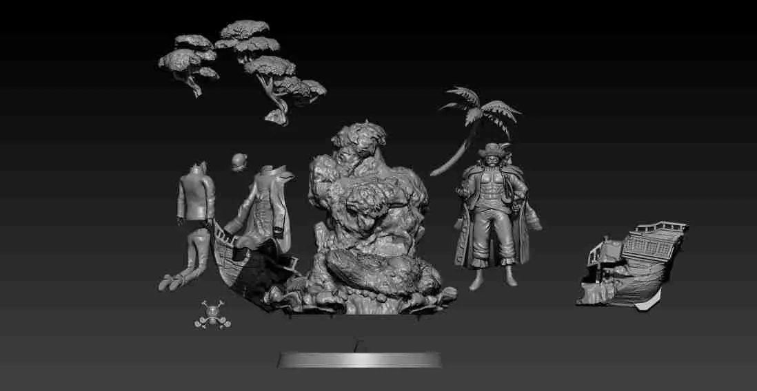 DIAROMA GOL D ROGER PIRATE KING- ONE PIECE - 3D MODEL