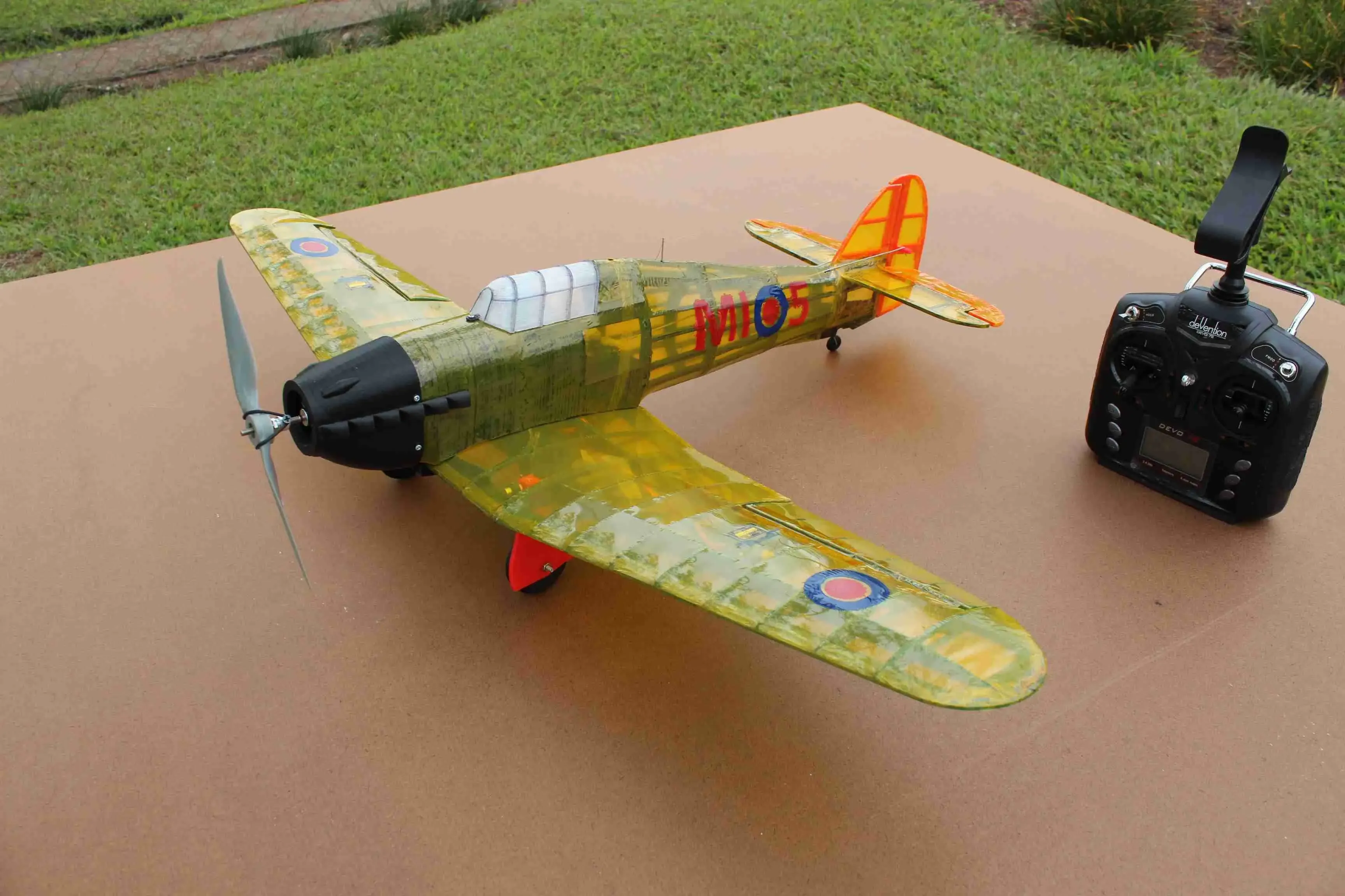 RC Hawker Hurricane realistic fully printed plane