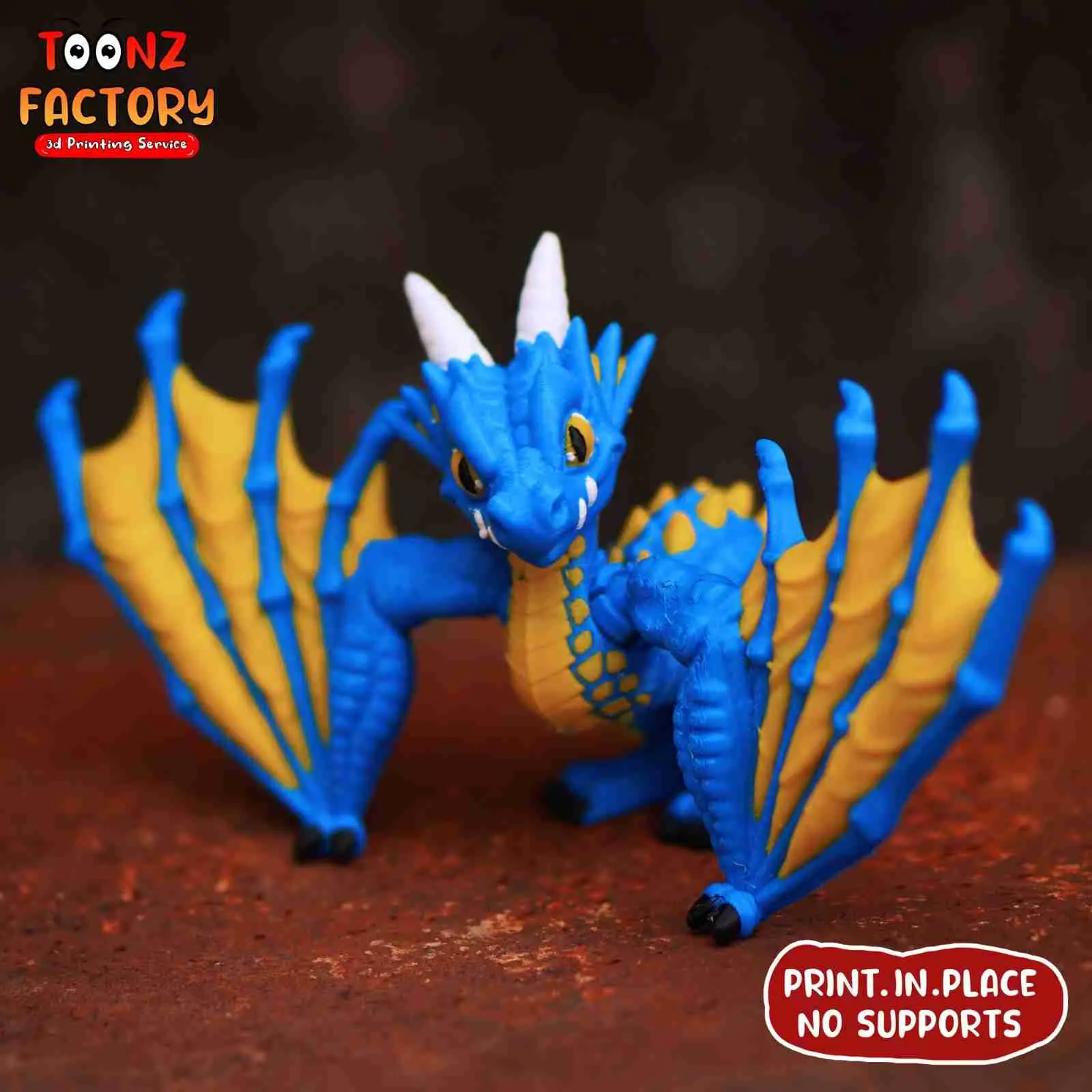 PRINT-IN-PLACE CUTE FLEXI WYVERN DRAGON ARTICULATED