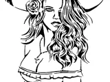 Sombrero girl stencil 2-0