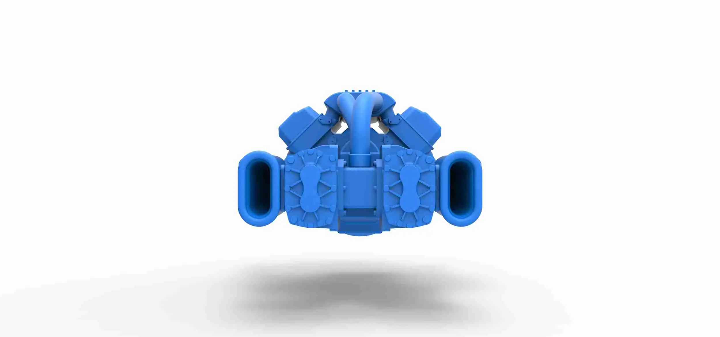Двигатель V8 с двойным нагнетателем Potvin Supercharger Масштаб 1:25
