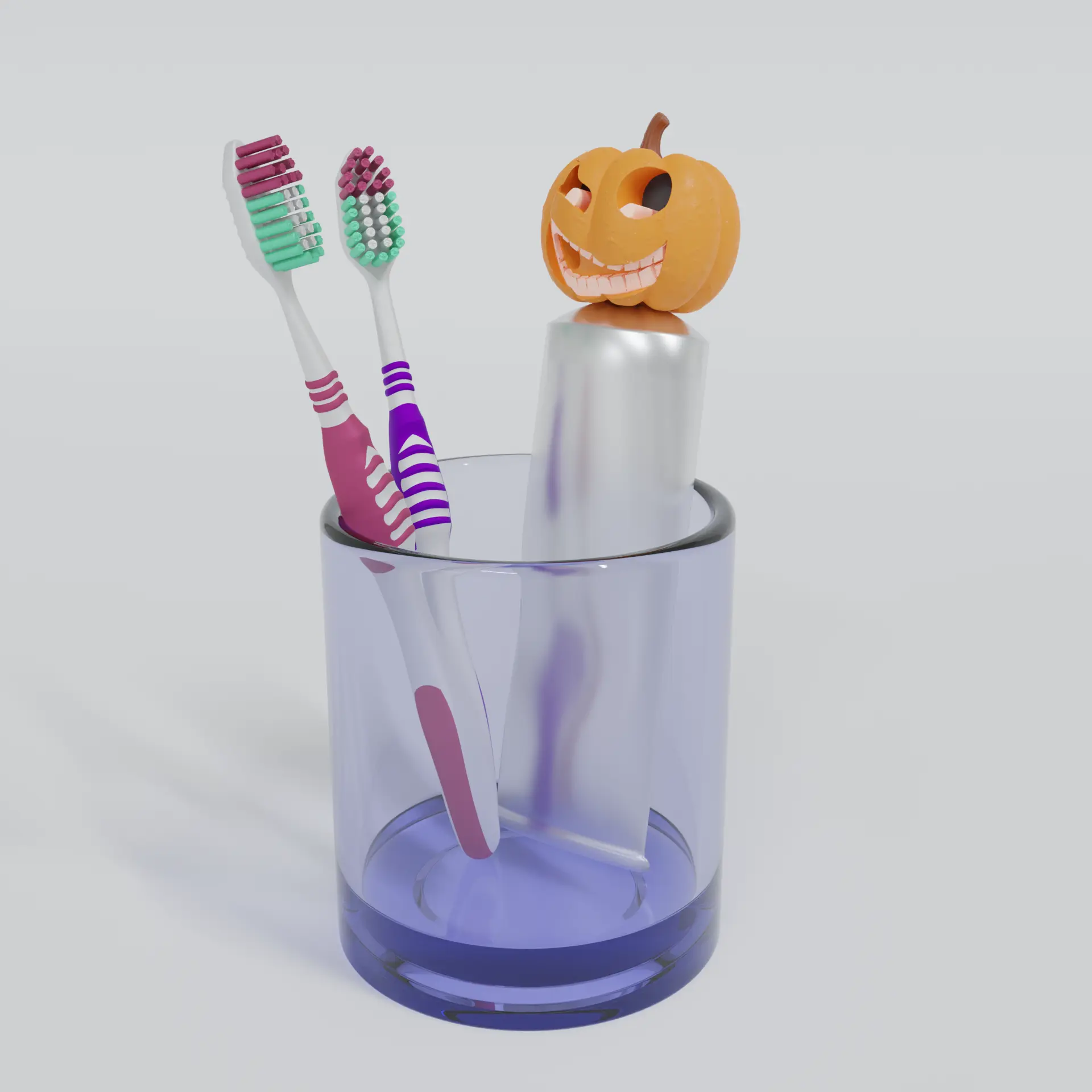 Pumpkin toothpaste cap