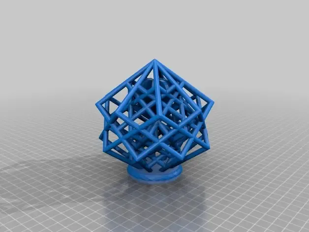 Lattice Cube 3D Printer Torture Test & Heart inside