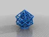 Lattice Cube 3D Printer Torture Test & Heart inside-4