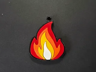 Flame keychain