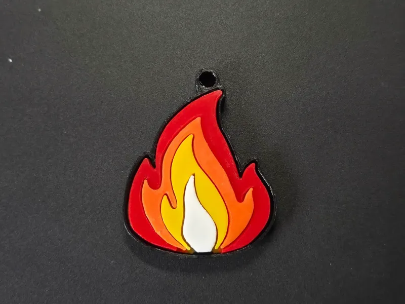 Flame keychain
