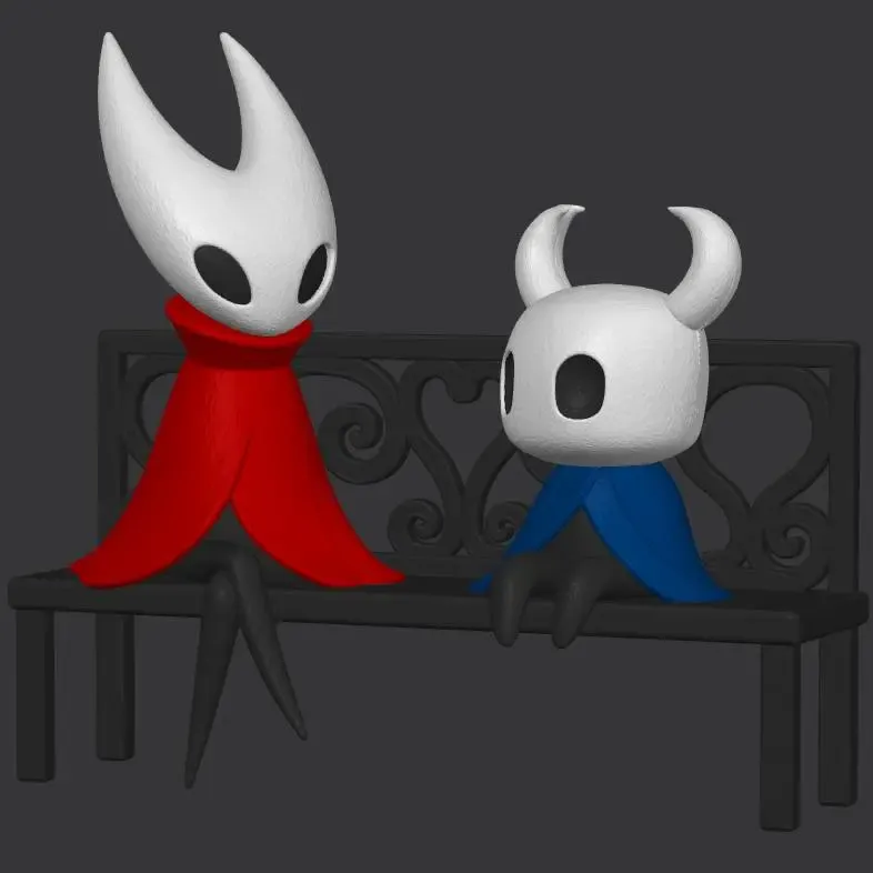 Hornet and Ghost from Hollow Knight