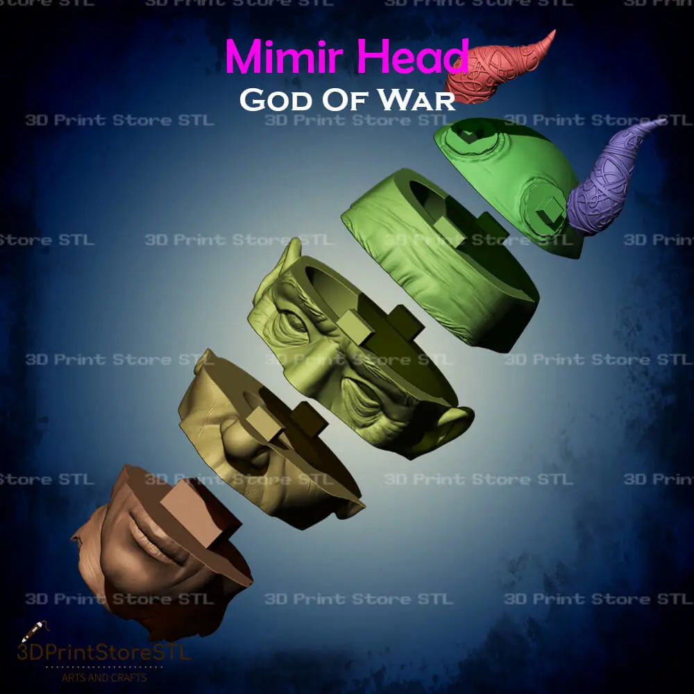 Mimir Head Cosplay God of War - STL File