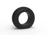 Tractor front tire 2 deflated Scale 1:25-1