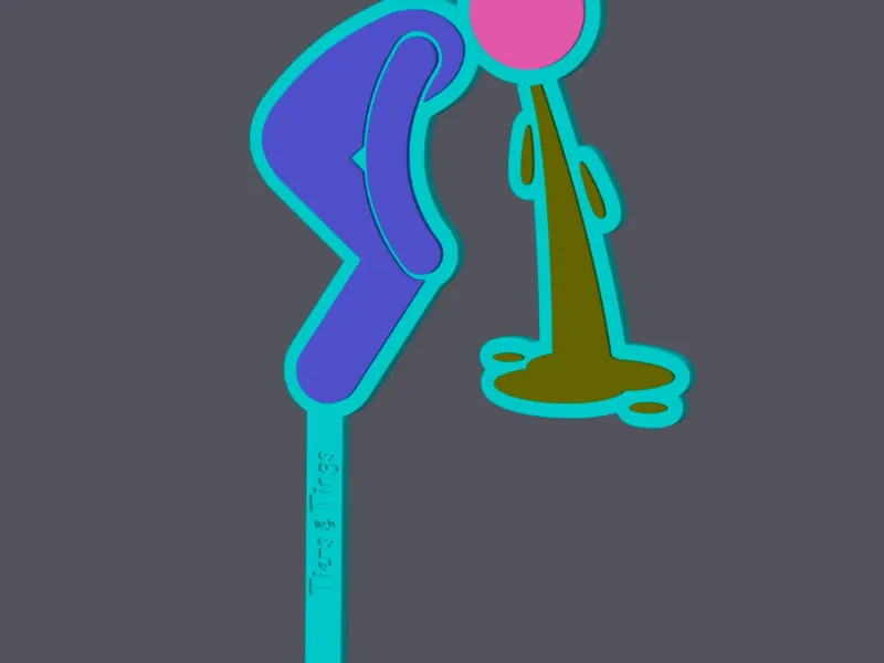 Man Throwing Up - Caketopper (3 sizes)