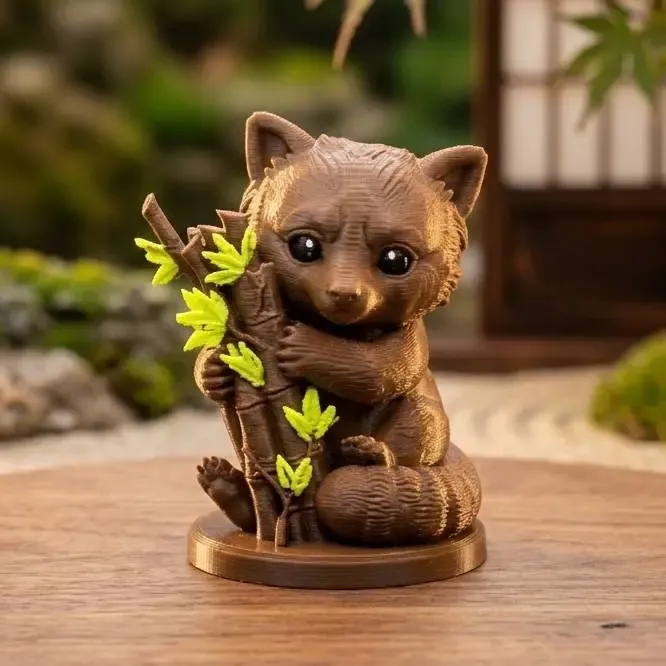 🍃 Niedlicher Bambus-Wächter (Tanuki/Panda)