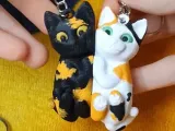 Pair of Cat Keychains-7