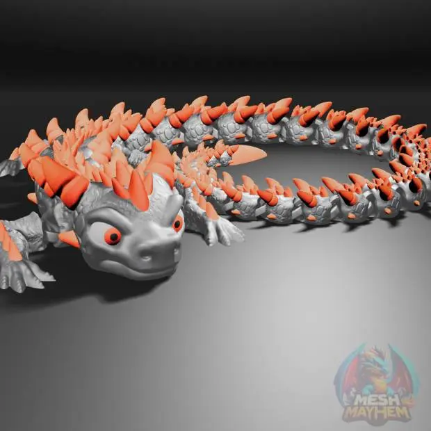 Inferno Articulated Dragon 3mf and STL File