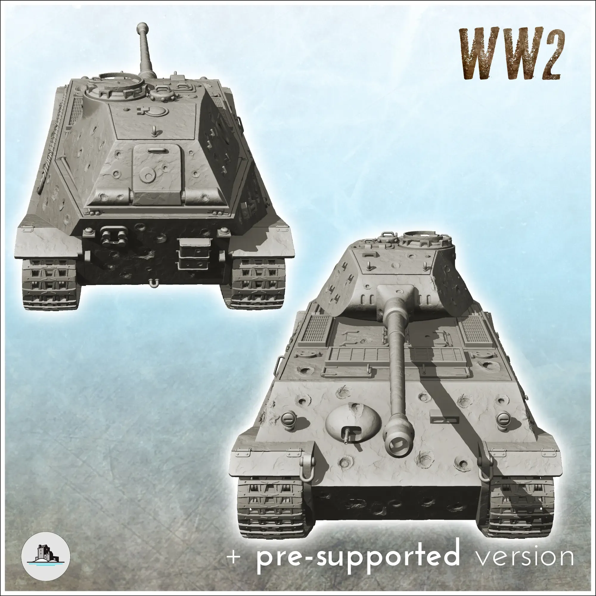 Panzer VI Tiger II VK 45.02 (P) - WW2 Flames war Bolt Action