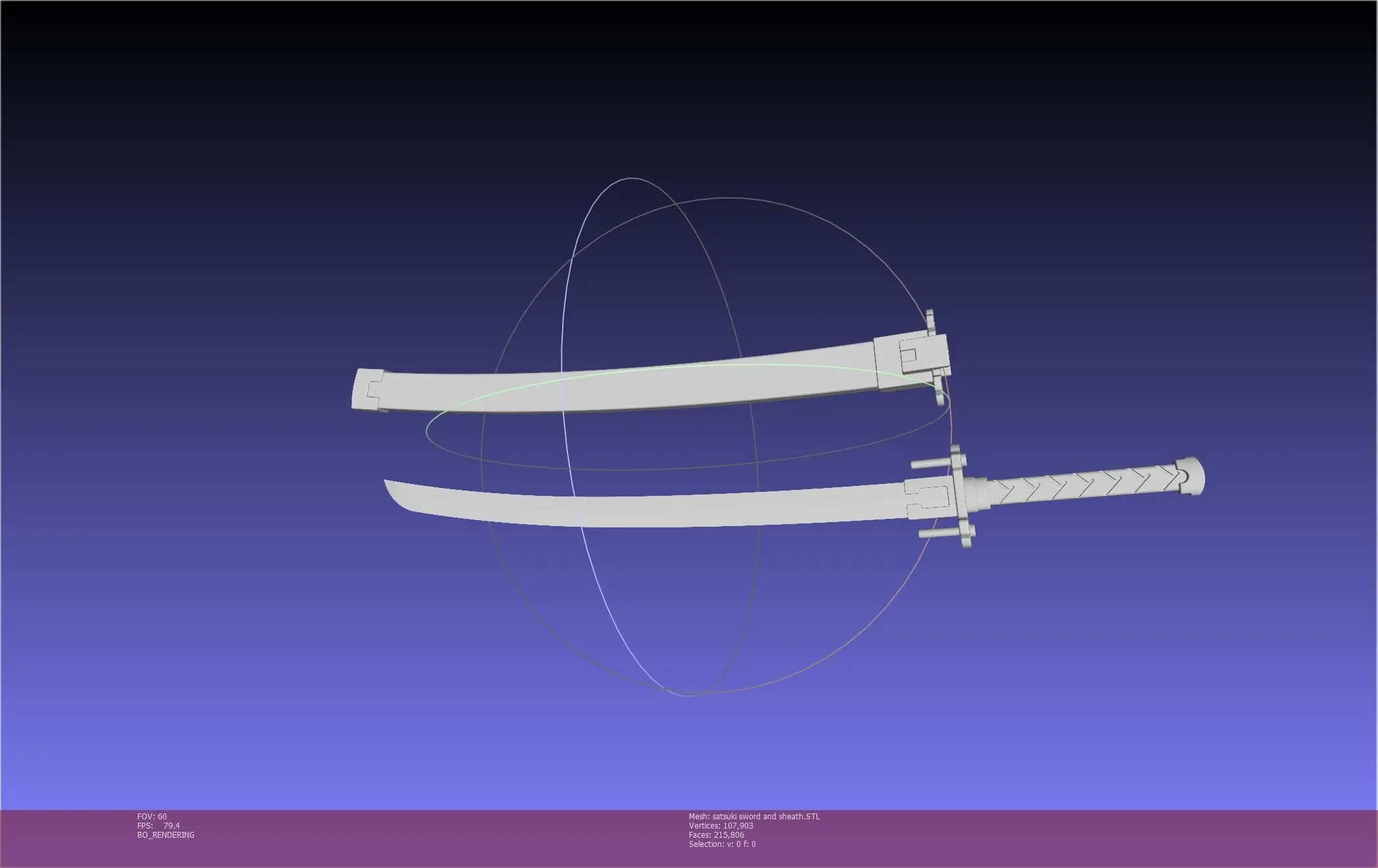 Kill La Kill Satsuki Sword And Sheath Printable Assembly