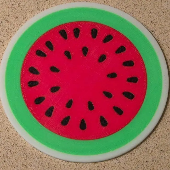 3D printed fruit coasters!