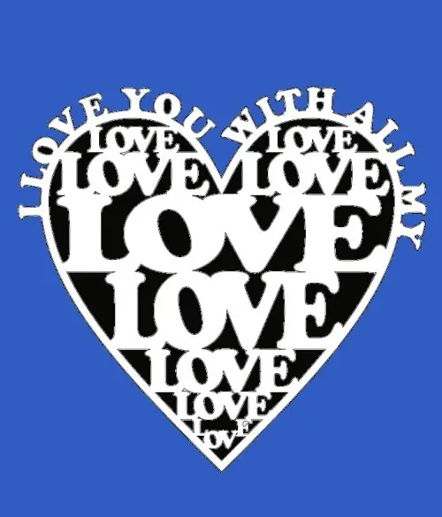 Love You Heart Plaque