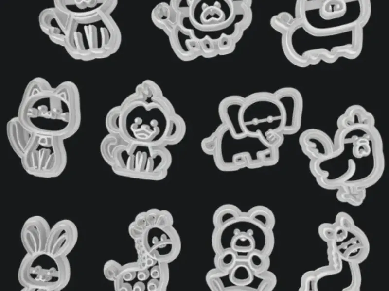 Farm and Safari Animals Cookie Cutters