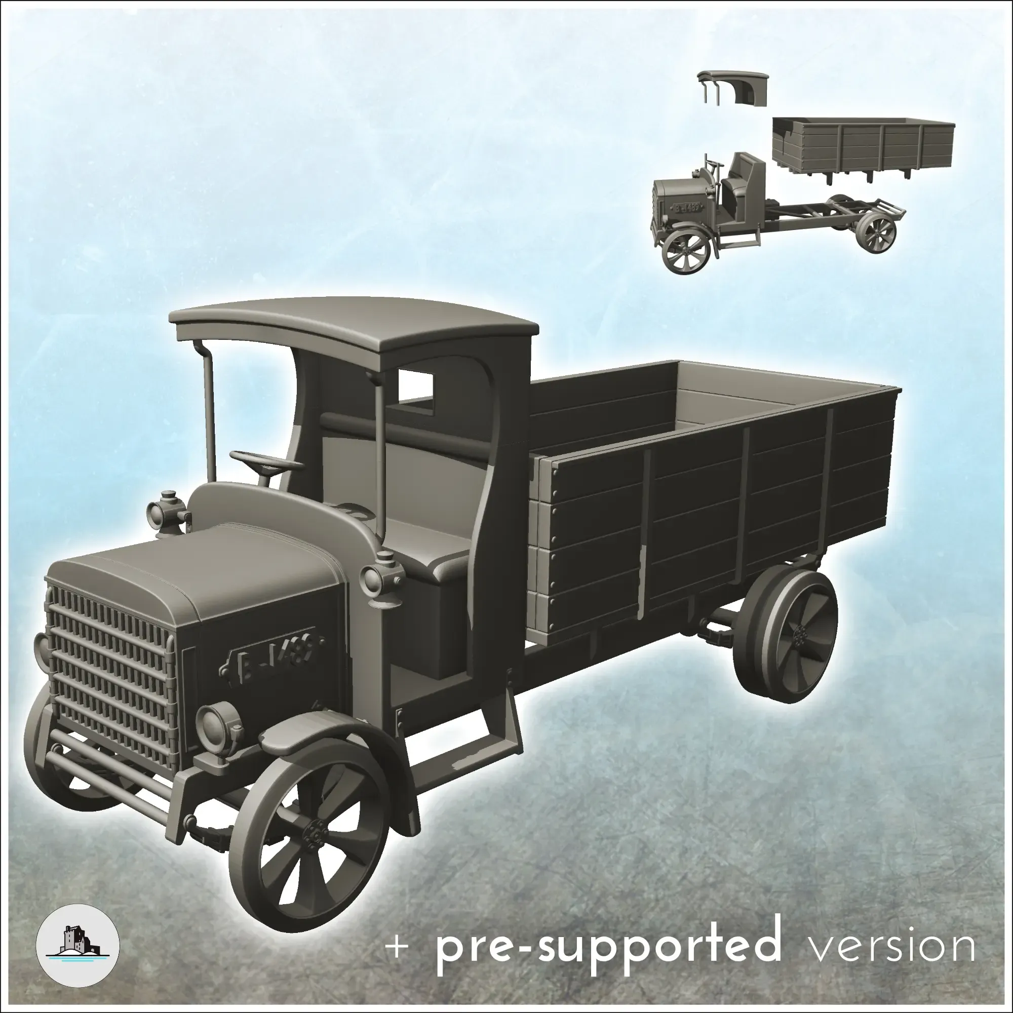 1915 Daimler B-Type Lorry - terrain WW1 scenery historical