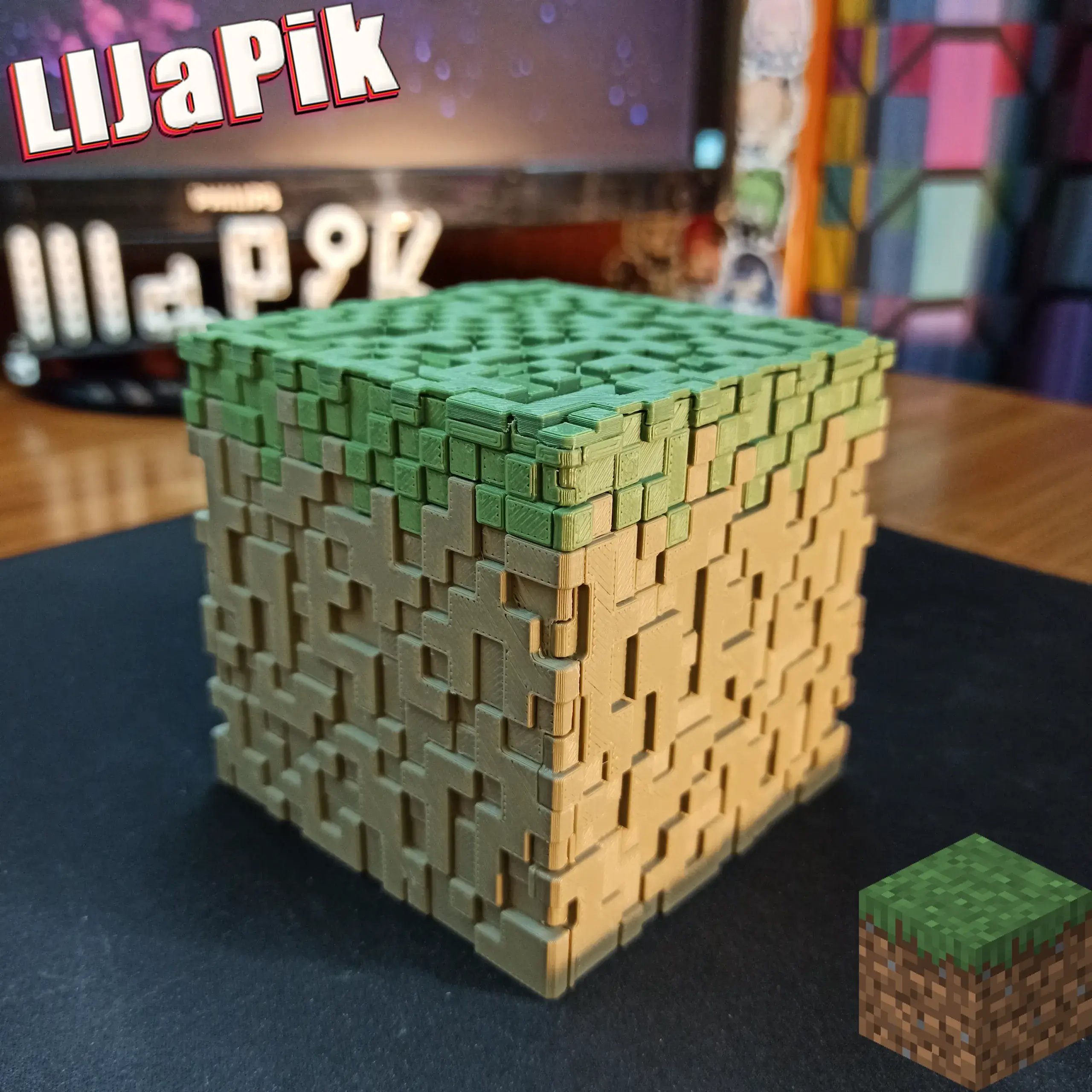 Minecraft Grass Block/ Dirt / Сhest / Piggy bank box / Майн