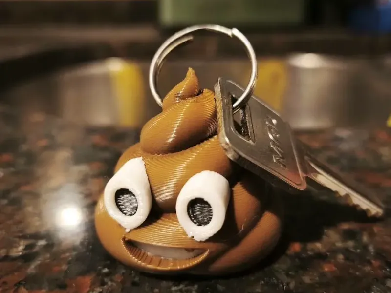 Pile of Poo Emoji Keychain