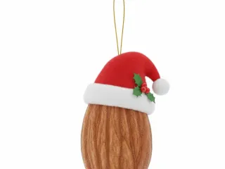 almond Christmas tree ornament