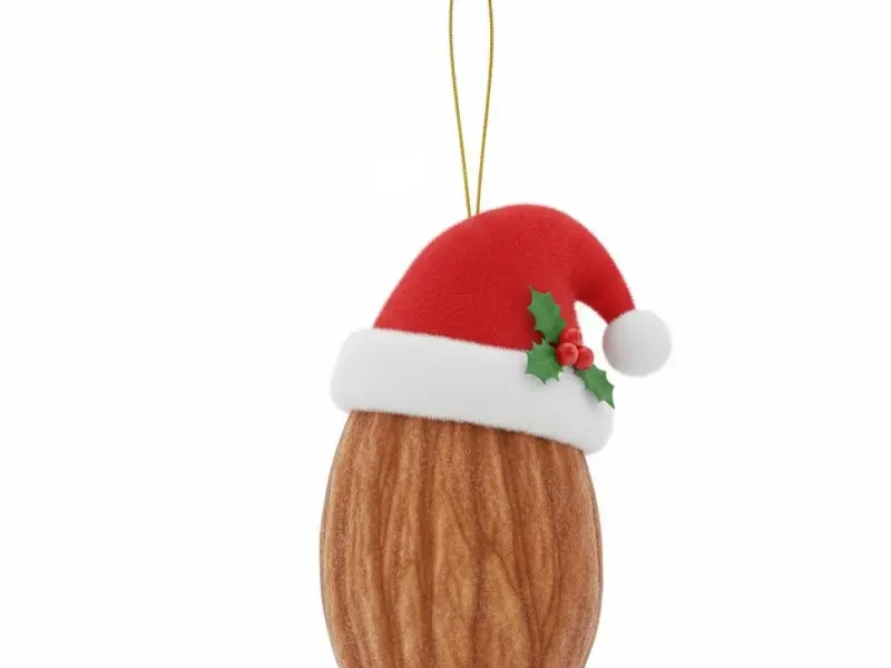 almond Christmas tree ornament