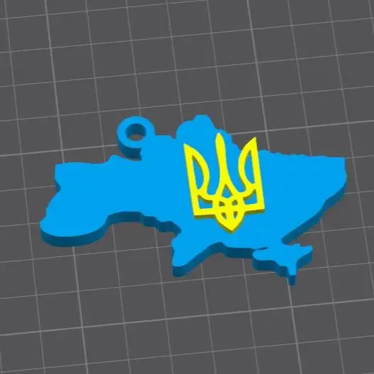 Keychain Map of Ukraine