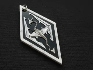 Skyrim Imperial Dragon Pendant / Akatosh Amulet