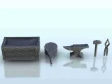 Blacksmith shop interior - miniatures warhammer terrain scen-0