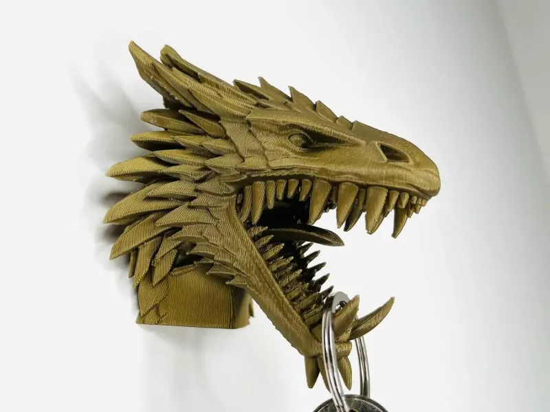 Organizador de pared con llavero de dragón