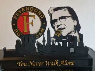 Lee Towers Feyenoord with skyline of Rotterdam