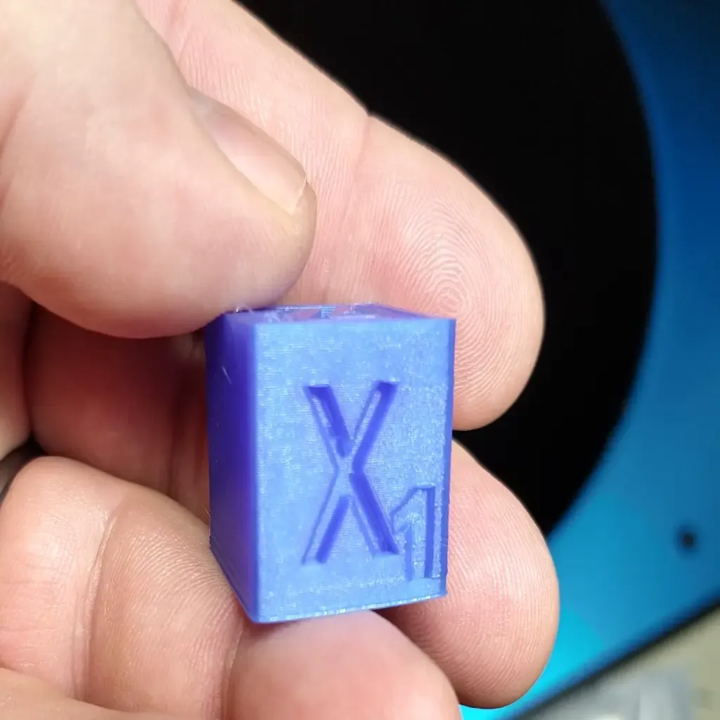 20 x 20mm Delta Printer Test Cube - Shows Correct X - Y - Z