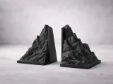 MONOLITH PEAK — Sculptural Mountain Bookends-1