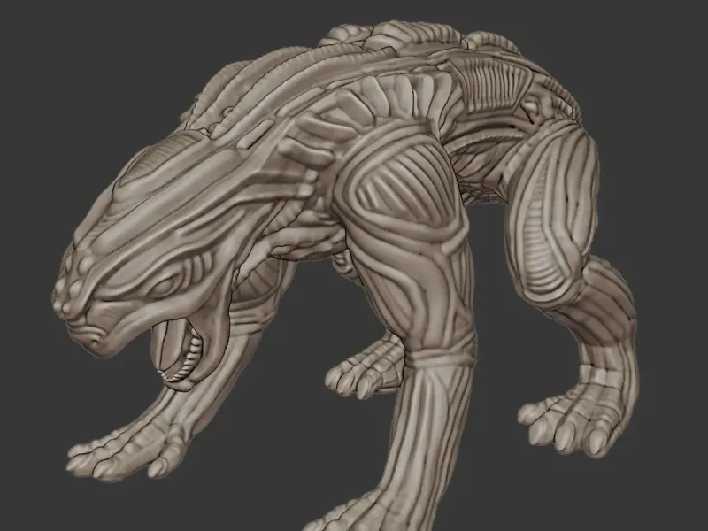 Alien Animal Creature – Sci-Fi Fantasy Beast | 3D Printable