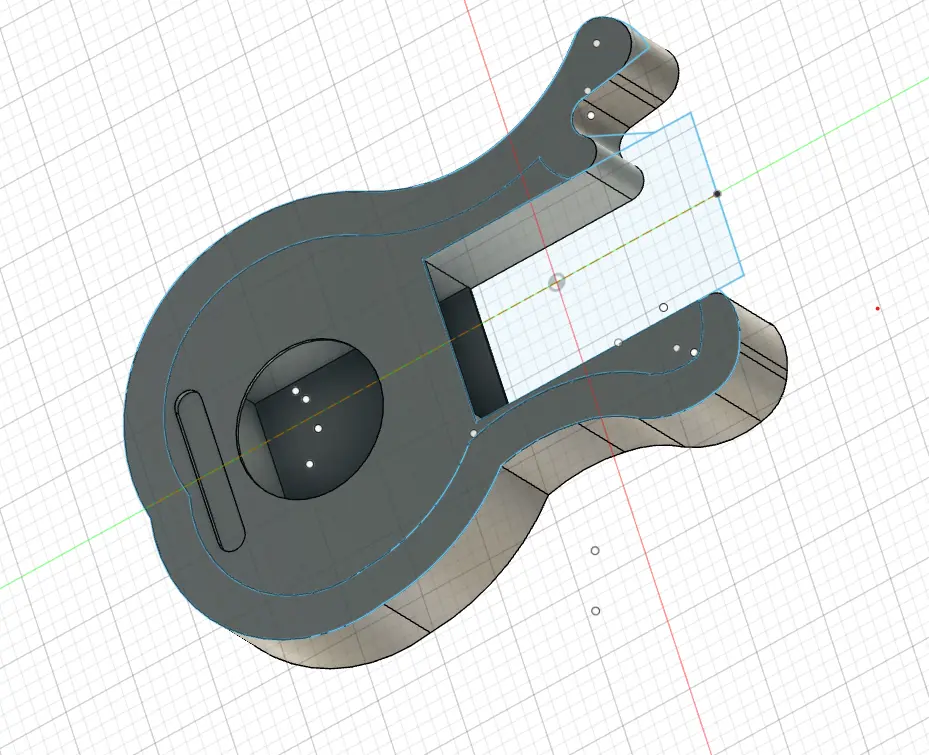 Remote Holder with an acoustic guitar motif