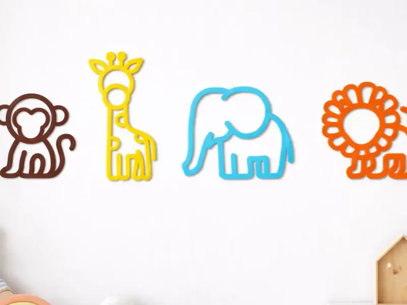 Safari Animal Wall Decor Set
