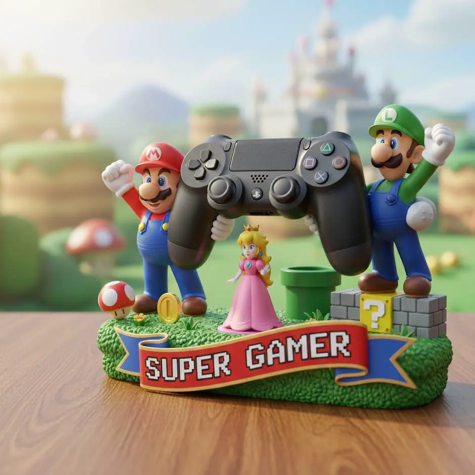 SOPORTE PLAY 4 MARIO BROSS