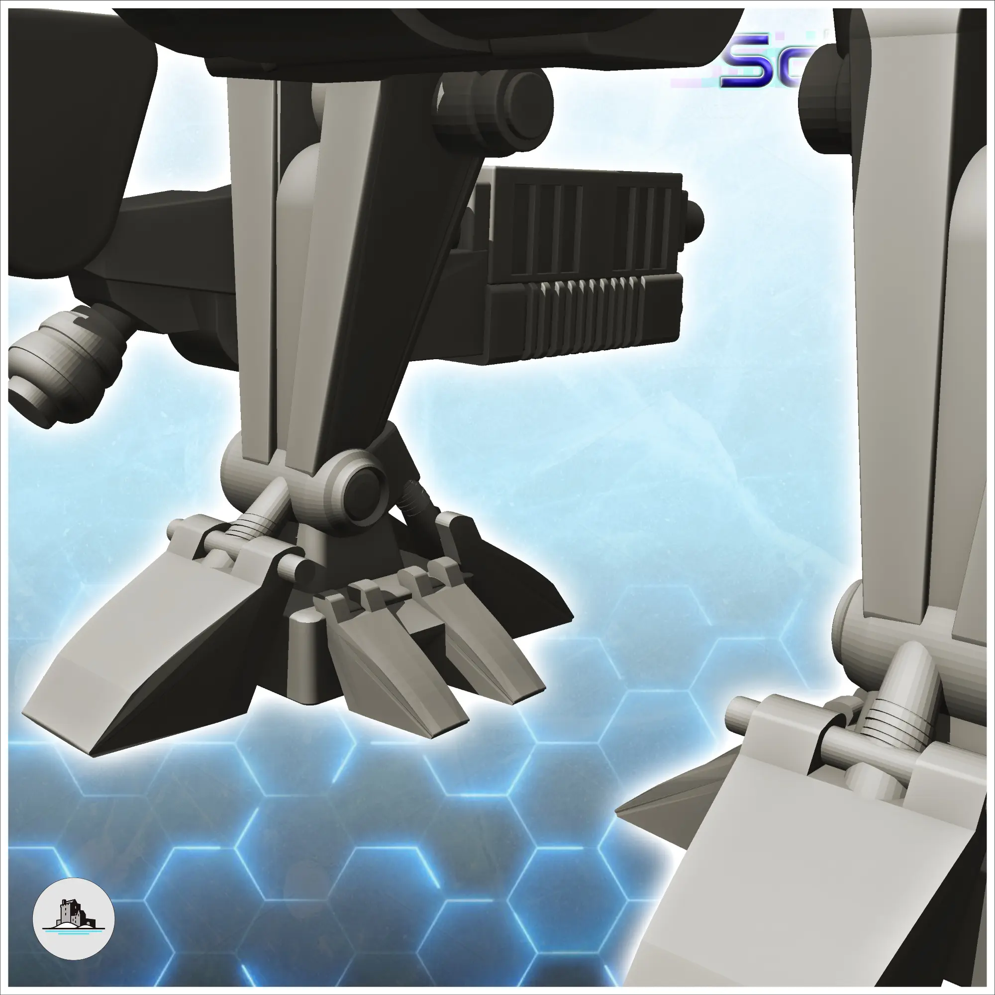 Isarus combat robot (1) - miniatures warhammer mini RPG scen