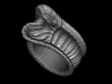 Snake Textured Snake Ring-3