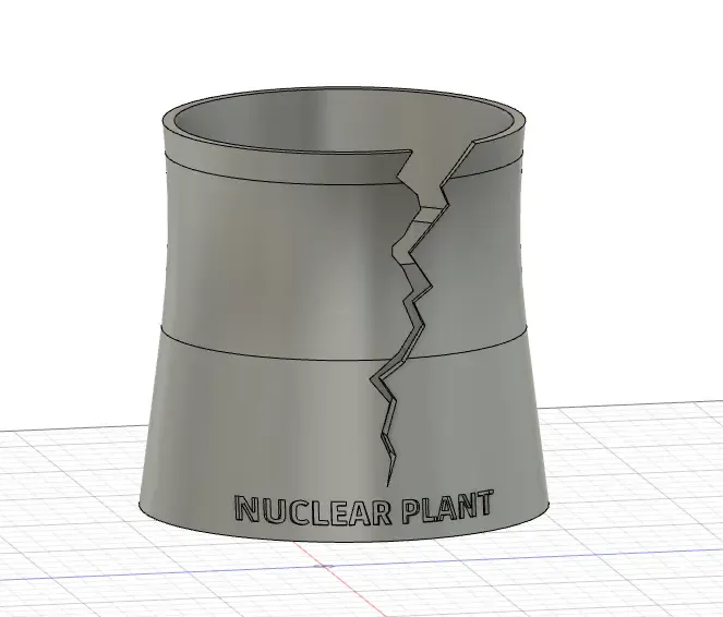 Nuclear Power Plant Vase Pot
