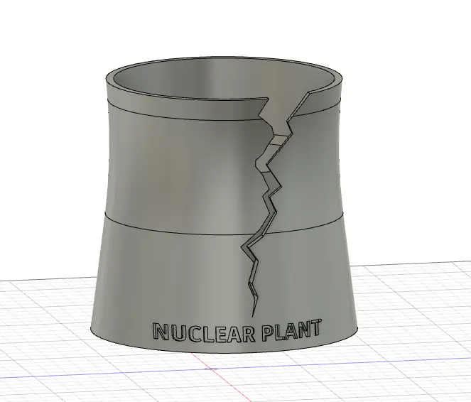 Nuclear Power Plant Vase Pot